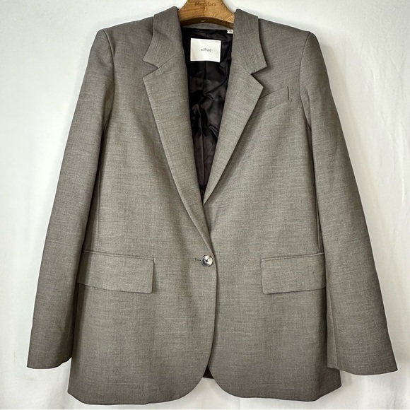 Wilfred Aritzia Women’s Generation Single Button Blazer Power Suit Jacket Medium - Picture 3 of 7